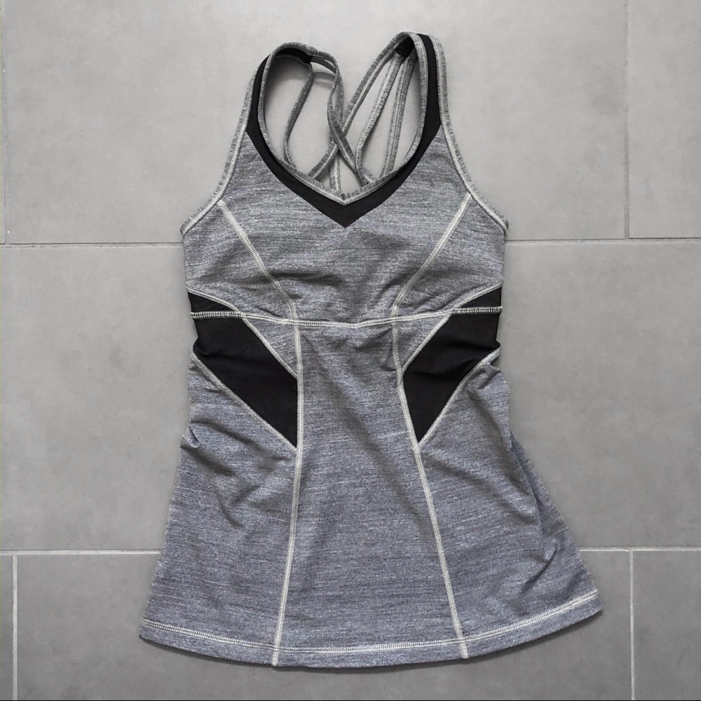 *Lululemon Strap It Like Its Hot Tank Grey Black